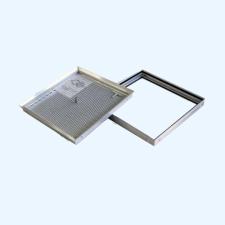 Барьер 2 50х50 Алюминиевый напольный люк со съемной крышкой